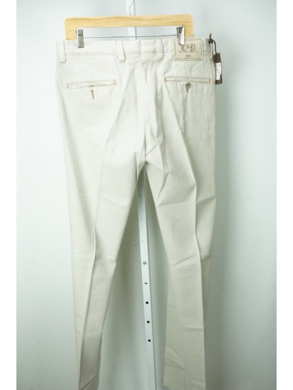 PT01 Trentasei Cotton Beige Twill Button Fly Pants Sz 50 EU BRAND NEW - Picture 3 of 8
